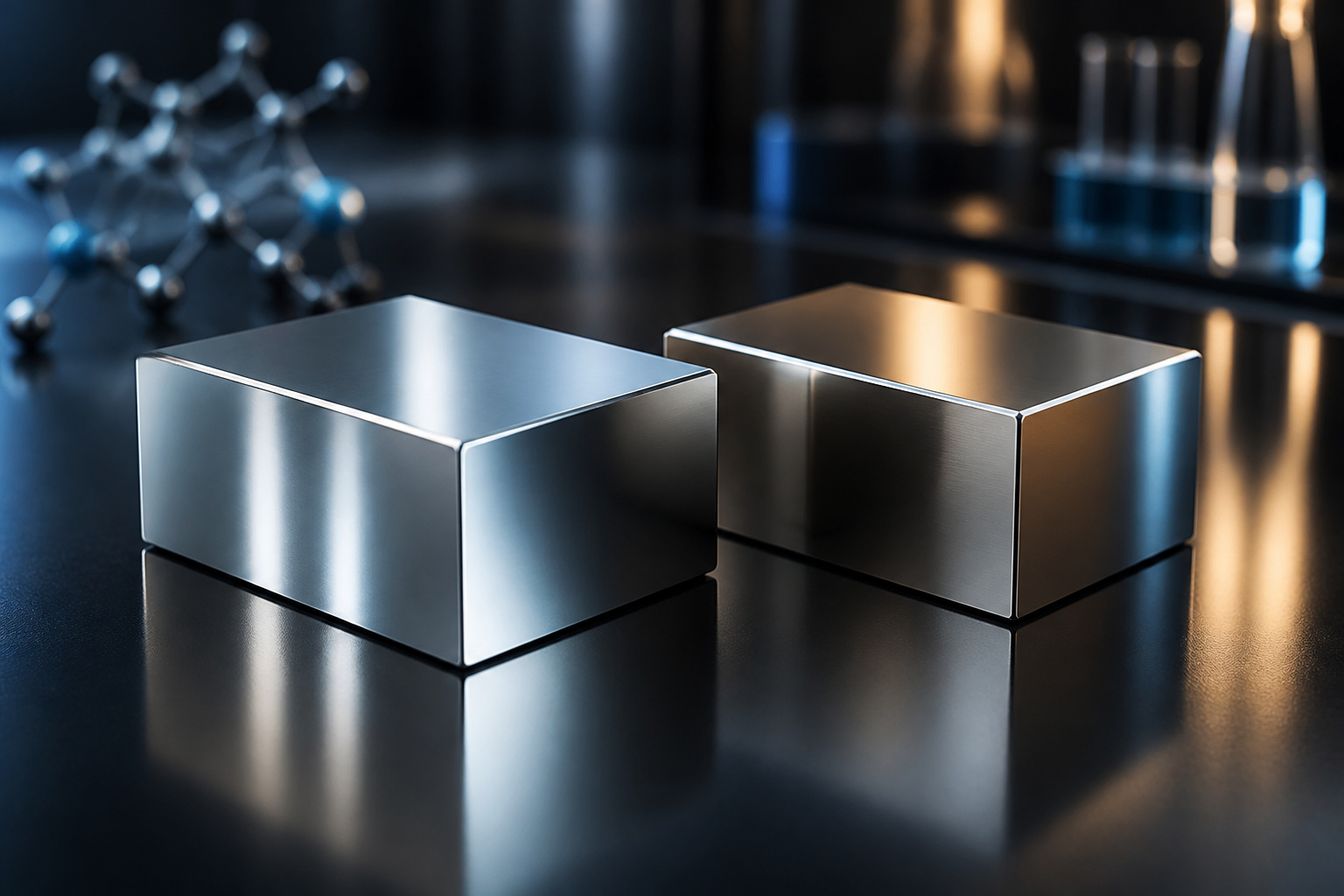 Blocs dacier inoxydable polis
