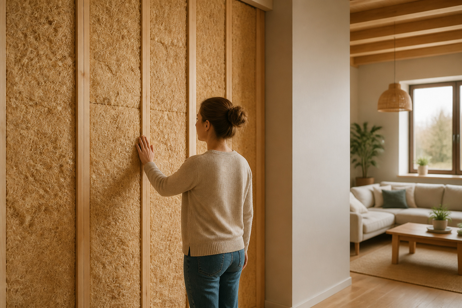 Isolation naturelle dun mur interieur