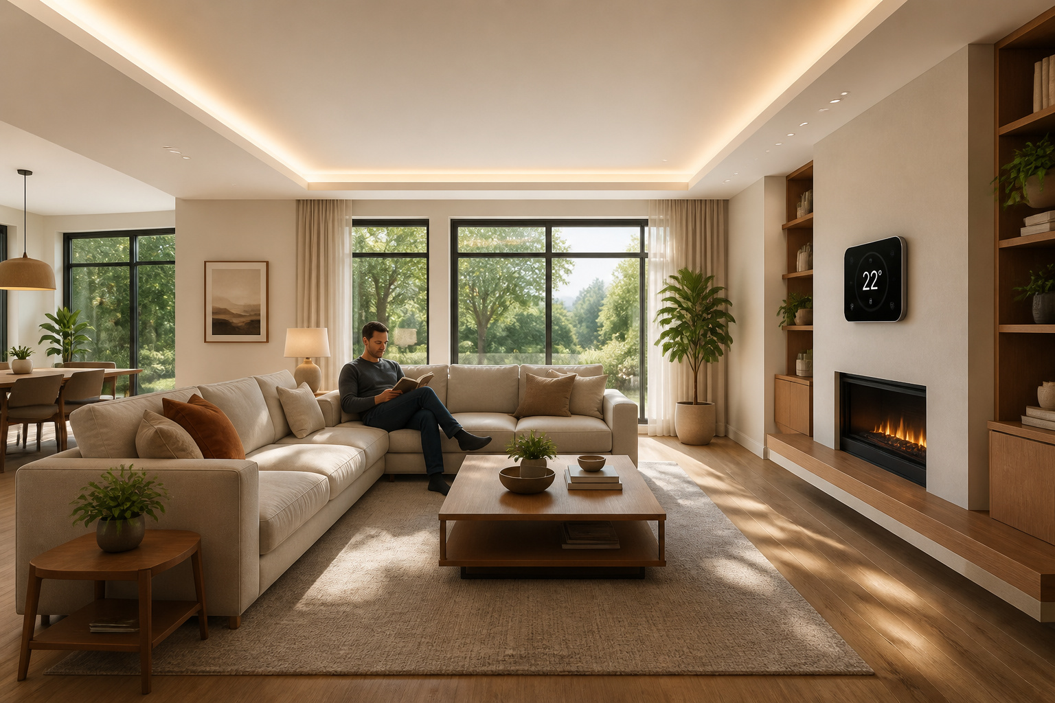Salon confortable et econome en energie