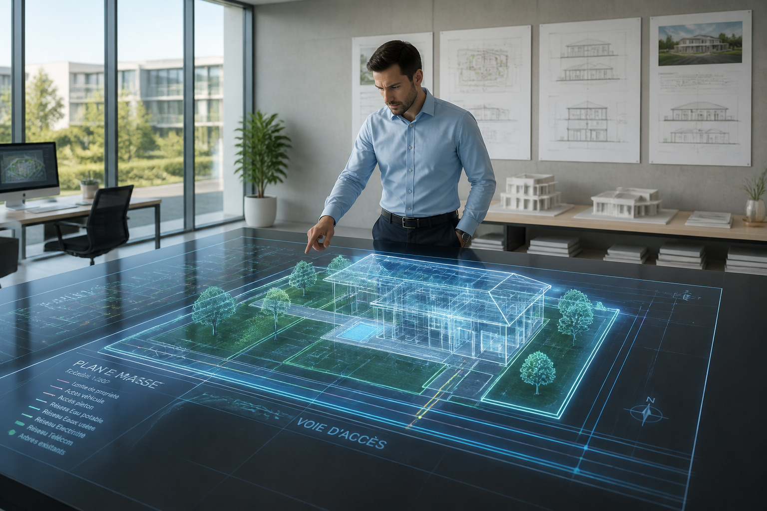Plan de masse holographique interactif